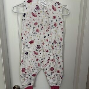 Cotton gauze baggie romper. Baby girls size 18-24 months.